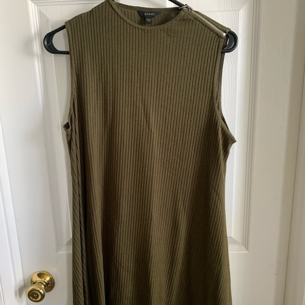 Olive green a line dress